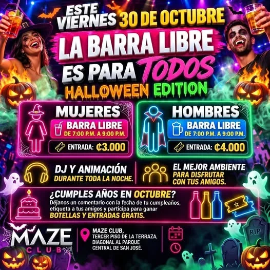 LA BARRA LIBRE ES PARA TODOS - HALLOWEEN EDITION