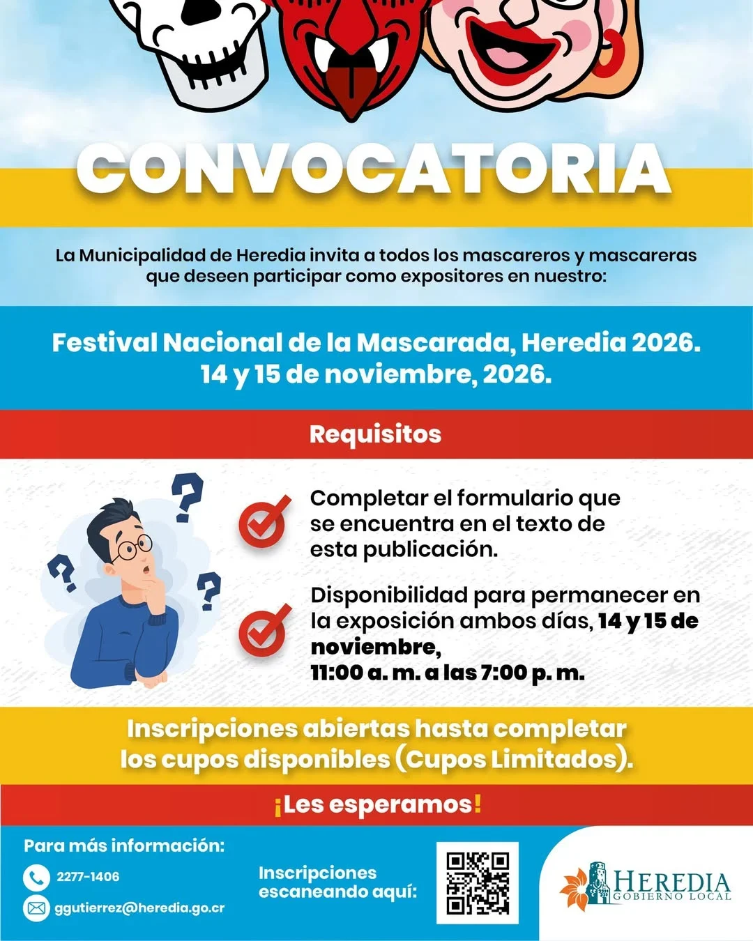 Festival Nacional de la Mascarada, Heredia 2026