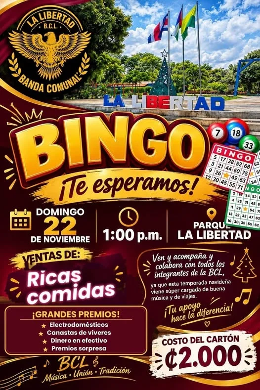 Bingo organizado por la Banda Comunal La Libertad